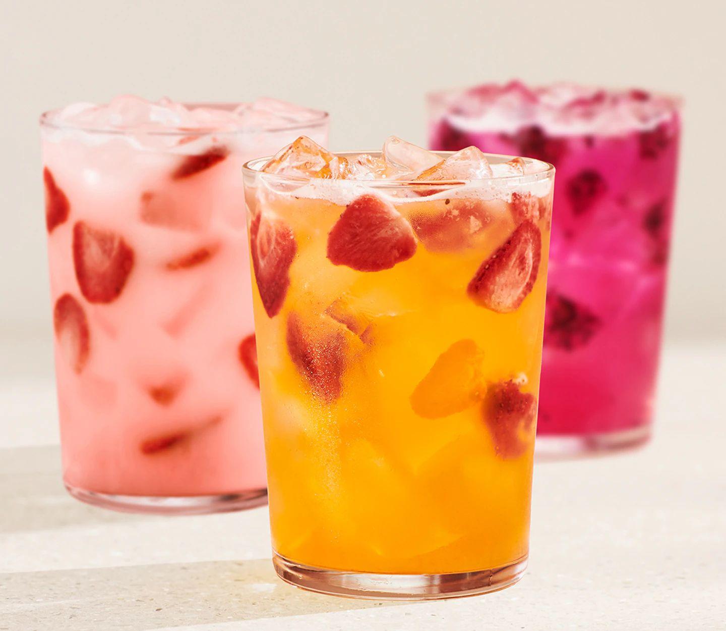 Plain product photo of Starbucks Refreshers on white background